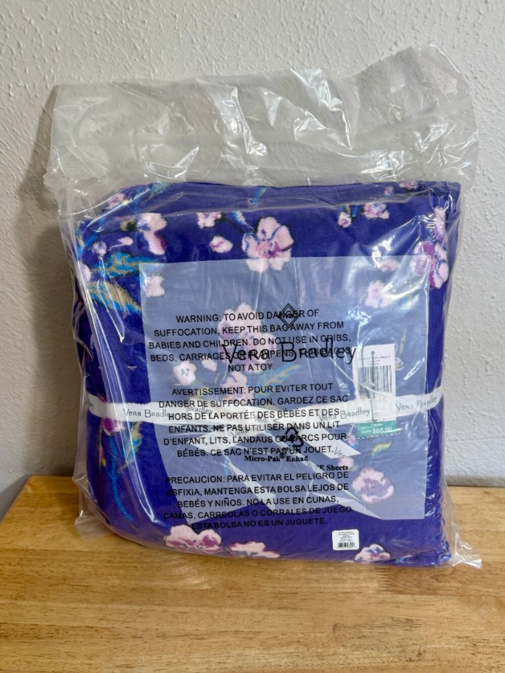 Vera Bradley Outlet Oversized Throw Blanket in Wild Roses NWT 66" x 94"